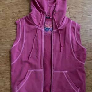 Hooded pink vest